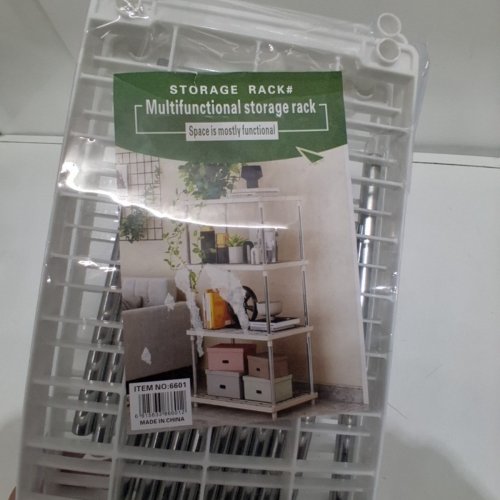STORAGE SHELF / RACK WITH 4 TIERS - WHITE (MODEL : 6601) image 4