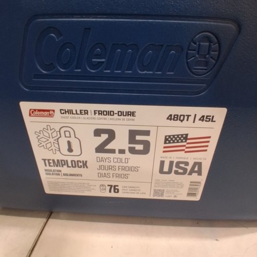 COLEMAN PORTABLE CHILLER CHEST COOLER - 45L - BLUE image 4
