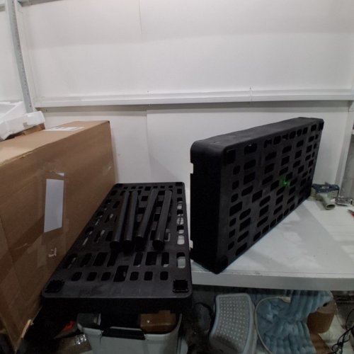 HEAVY DUTY UTILITY 3-TIER PLASTIC STORAGE SHELF- 19" X 37" - BLACK image 2
