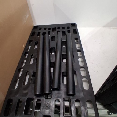 HEAVY DUTY UTILITY 3-TIER PLASTIC STORAGE SHELF- 19" X 37" - BLACK image 3