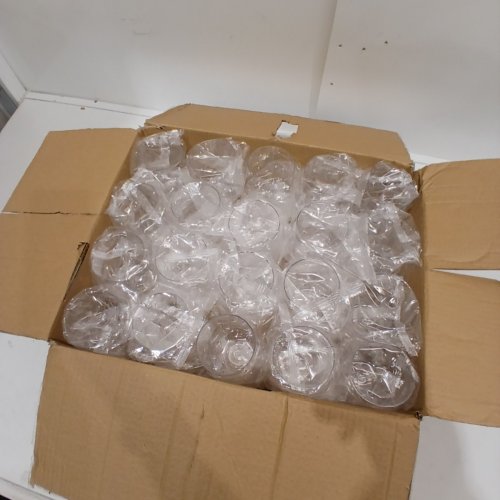 40PK CLEAR PLASTIC WINE GLASSES, DRINKING GLASSES WITH GEOMETRIC SHAPE - 10.4 OZ image 2