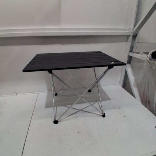 SPORTNEER PORTABLE CAMPING TABLE, LIGHTWEIGHT FOLDING TABLE WITH ALUMINUM TABLE TOP AND CARRY BAG - 22" , BLACK image 2