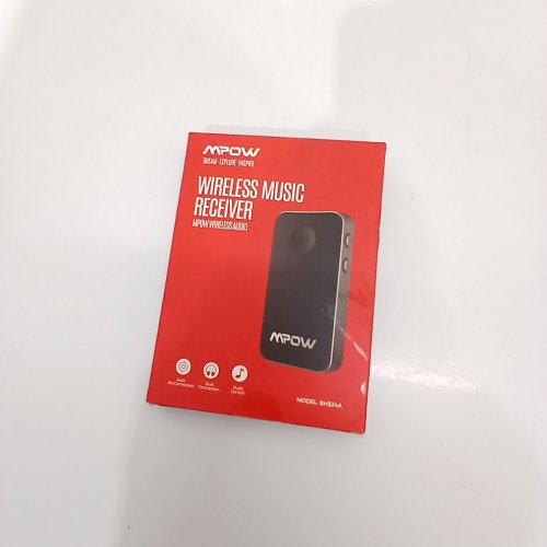 MPOW RECHARGEABLE BLUETOOTH WIRELESS MUSIC RECEIVER WITH 3.5MM AUX ADAPTER - CONNECTS UP TO 2 DEVICES SIMULTANEOUSLY - BLACK (MODEL: BH524A) image 2