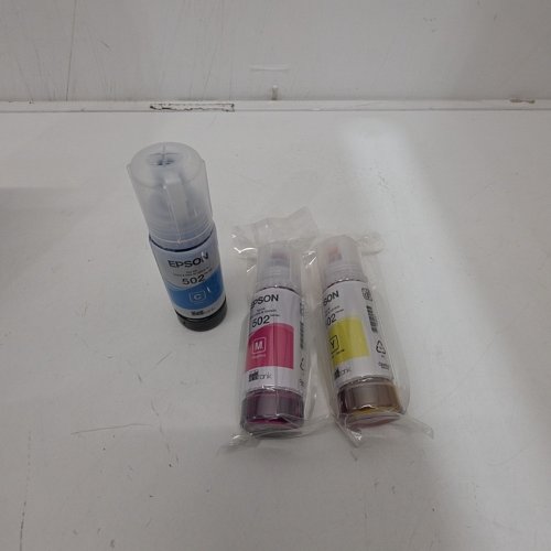 3PC EPSON 502 COMBO PACK INK REFILL BOTTLES FOR SELECT ECOTANK PRINTERS - 70ML EACH - CYAN, MAGENTA, YELLOW (MODEL: T502520-S/T5025020-CP) image 2