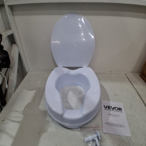 VEVOR RAISED TOILET SEAT WITH SCREW ROD LOCKING - 4" RAISED HEIGHT - 300LBS MAX CAPACITY - WHITE (MODEL: FBL760600) image 3