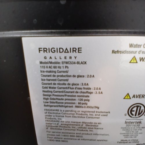 FRIGIDAIRE 3-IN-1 BOTTOM LOAD HOT/COLD WATER COOLER BUILT-IN BULLET ICE MAKER - 50 GAL - BLACK (MODEL: EFWC534-BLACK) image 5