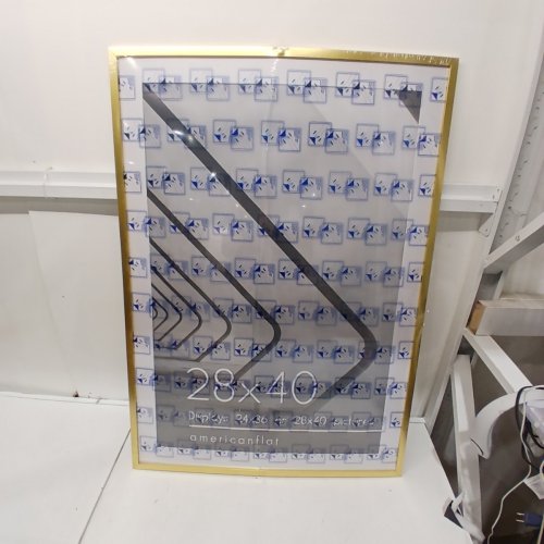 AMERICANFLAT POSTER FRAME WITH POLISHED PLEXIGLASS - 28" X 40" - GOLD image 2