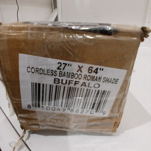 CHICOLOGY CORDLESS BAMBOO ROMAN SHADES - 27" X 64" - BUFFALO (BROWN) image 4