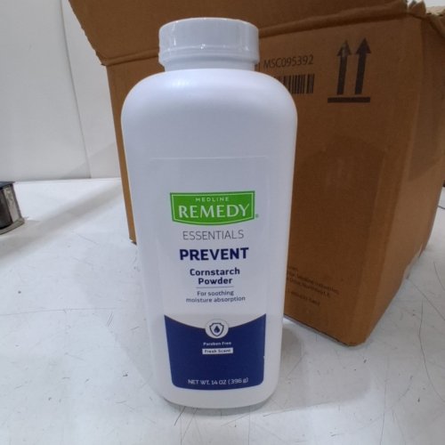 10PK MEDLINE REMEDY ESSENTIALS CORNSTARCH POWDER - 14OZ - WHITE (ITEM: MSC095392) image 3