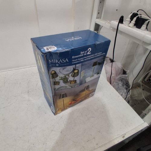 2PK MIKASA TOUCH CONTROL LED LAMP WITH 3 LIGHT SETTINGS - 12" - GOLD (MODEL: 1835518) image 3