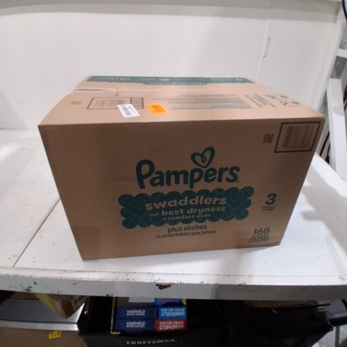 168PK PAMPERS SWADDLERS DISPOSABLE DIAPERS - SIZE 3 (16-28LBS) image 2