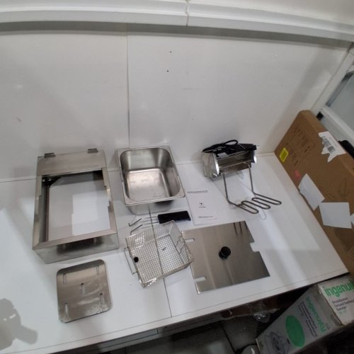 TANGME THICKENED STAINLESS STEEL COUNTERTOP DEEP FRYER WITH BASKET - 110V- 10L -SILVER - (MODEL: 82) image 3