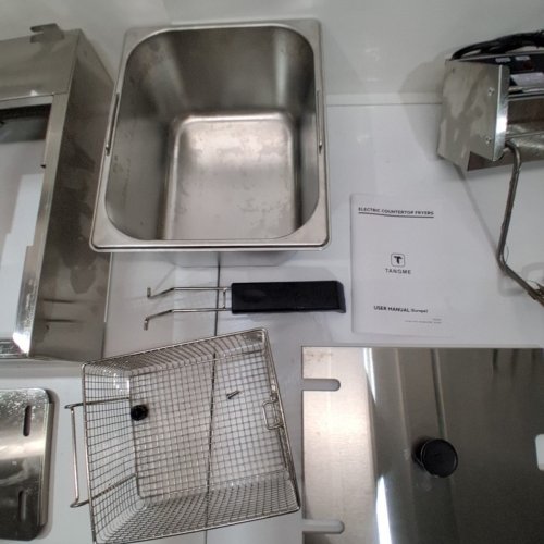 TANGME THICKENED STAINLESS STEEL COUNTERTOP DEEP FRYER WITH BASKET - 110V- 10L -SILVER - (MODEL: 82) image 4