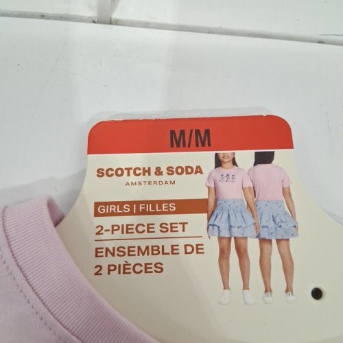 2PC GIRL'S SCOTCH AND SODA SKORT SET - MEDIUM (7/8) - PINK/BLUE FLOWERS (STYLE: 1682212) image 3