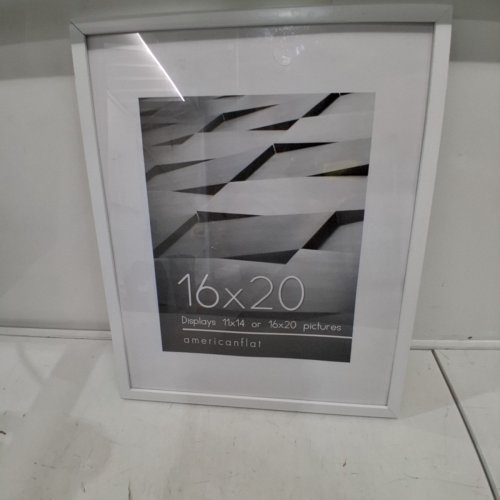 AMERICANFLAT PICTURE FRAME WITH POLISHED PLEXIGLASS - 16" X 20" - WHITE image 2