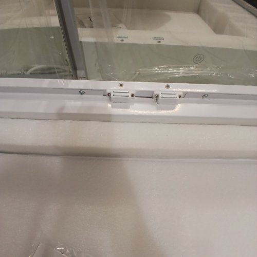 HASUIT WALL MOUNTED LIGHTED MEDICINE CABINET WITH MIRROR - 25.4" X 23.6" - WHITE (MODEL: AJ-DJ505681) image 9