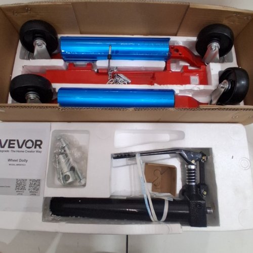 HEAVY DUTY VEHICLE WHEEL DOLLY - 12" TIRE WIDTH - 1500LBS MAX CAPACITY - BLACK/SILVER/RED (MODEL: MR8016-4) image 3