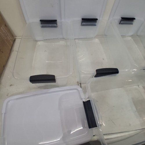 6PK STERILITE STORAGE CONTAINERS WITH LIDS, 18 QT/17L, CLEAR/WHITE, (MODEL:1984) image 4