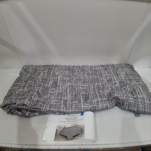 BERKSHIRE HOME COMPANY DOWN ALTERNATIVE FILLED BLANKET - QUEEN - GREY (MODEL: 8963504) image 2