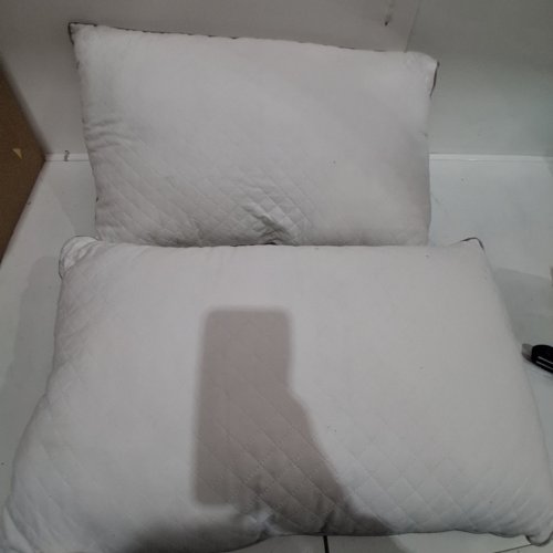2PK QUILTED PILLOWS - STANDARD - WHITE image 2