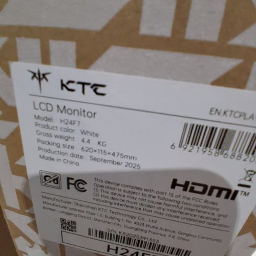 KTC GAMING MONITOR, FHD 1080P - 240HZ - 24" - WHITE (MODEL:H24F7) image 3