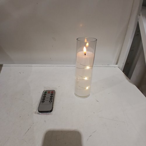 24PK TRANSPARENT FLAMELESS LED CANDLES WITH REMOTES - WHITE/CLEAR - (MODE: HI681) image 2