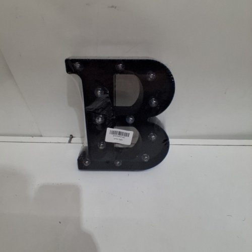 LED LIGHT UP DECORATIVE LETTER "B" - 9" - BLACK image 2