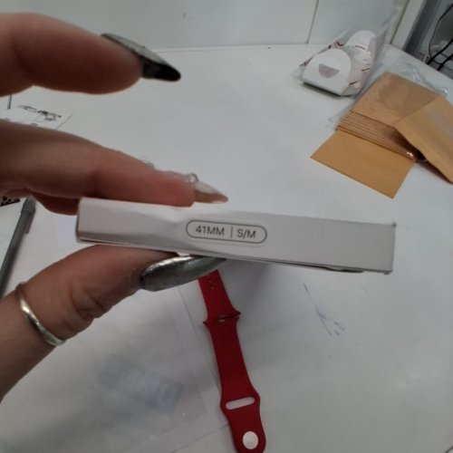ADULTS APPLE WATCH SERIES 9 SPORTS BAND - 41 MM (SM/MED) - RED image 4