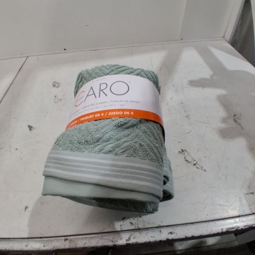 4PK CARO HOME HAND TOWELS - 18" X 30" - GREEN (STYLE: 1945886) image 2