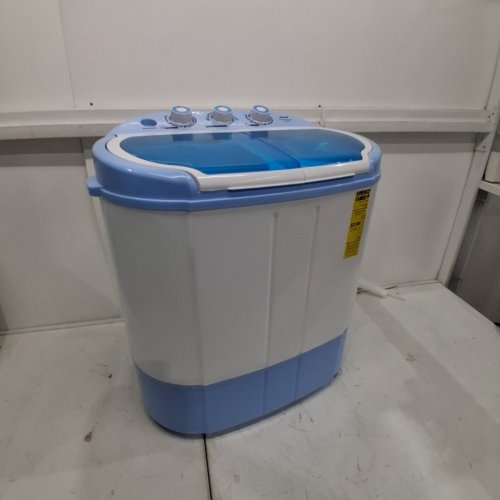 PYLE PURE CLEAN MINI TOP LOAD PORTABLE WASHER & SPIN DRYER - 7.7LBS CAPACITY / 110V - WHITE/BLUE (MODEL: PUCWM22) image 4