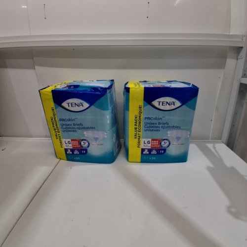 52PK ADULTS TENA PROSKIN SUPER ABSORBENCY BRIEFS - LARGE - WHITE image 2