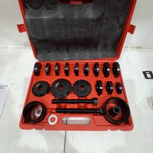 24PC ORION MOTOR TECH OMT WHEEL BEARING PRESS KIT FOR FRONT WHEEL DRIVE BEARING REMOVAL & INSTALLATION - BLACK/ORANGE (MODEL:FBA_701) image 2