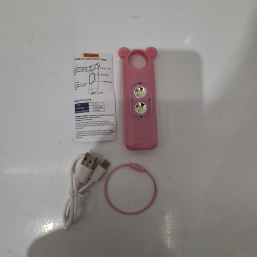 WOMEN'S PERSONAL BEAR SAFETY ALARM - 130DB SIREN/FLASHING STROBE LIGHT - PINK image 3