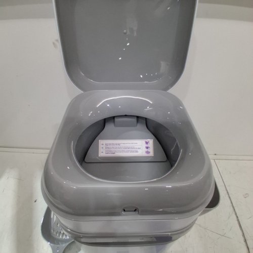 LITTER GENIE PLATINUM PAIL STYLE CAT LITTER WASTE DISPOSAL SYSTEM - WHITE/GREY image 4