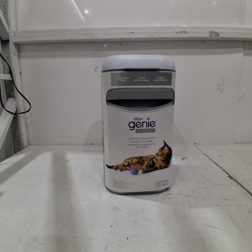LITTER GENIE PLATINUM PAIL STYLE CAT LITTER WASTE DISPOSAL SYSTEM - WHITE/GREY image 7
