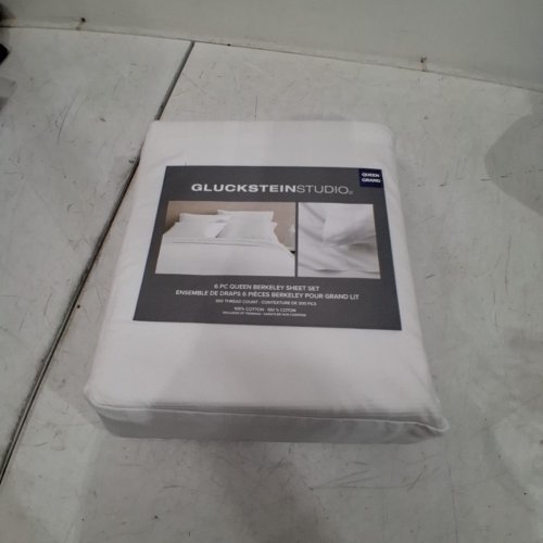 6PC GLUCKSTEINSTUDIO BERKELEY SHEET SET - QUEEN -WHITE image 3