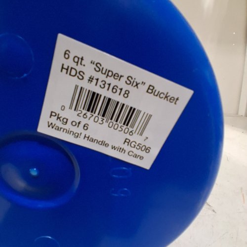 6PK SUPER SIX BUCKET - 6 QT - BLUE (MODEL:131618) image 3