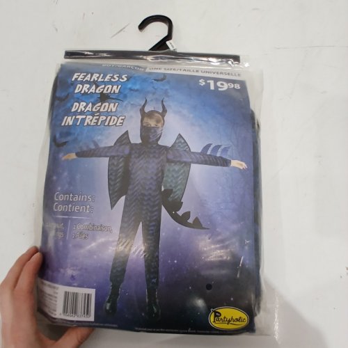 2PC BOYS PARTYHOLIC FEARLESS DRAGON COSTUME - OSFM - BLUE/BLACK (STYLE: 13199) image 2