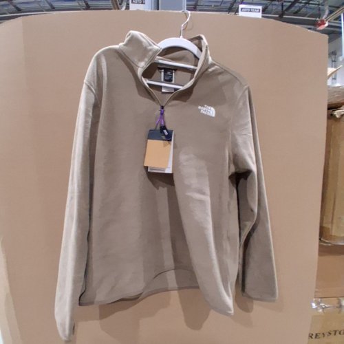 WOMEN'S THE NORTH FACE GLACIER QUARTER-ZIP PULLOVER JACKET/SWEATER - LARGE - TAUPE/GARNET/BROWN - (STYLE: NF0A8D2J2H9) image 2