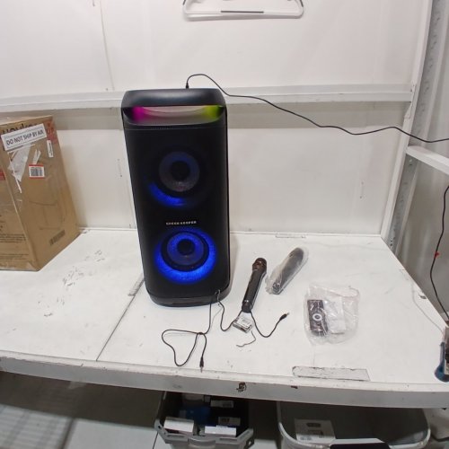 GREEN KEEPER KARAOKE MACHINE WITH 2 WIRELESS MICROPHONE AND REMOTE - 400W - BLACK - (MODEL: GKD60) image 3