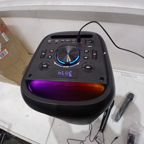 GREEN KEEPER KARAOKE MACHINE WITH 2 WIRELESS MICROPHONE AND REMOTE - 400W - BLACK - (MODEL: GKD60) image 5
