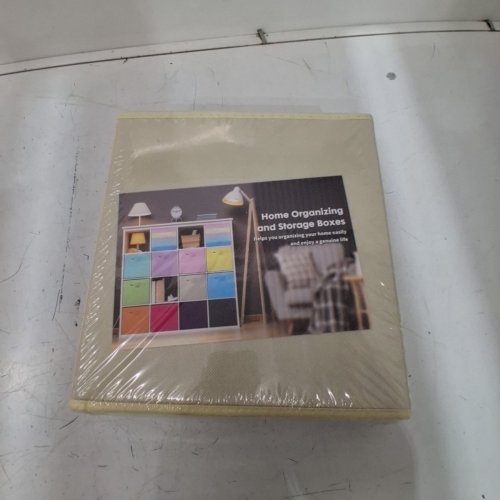 6PK YOYTOO FOLDABLE FABRIC STORAGE BOXES - BEIGE image 2