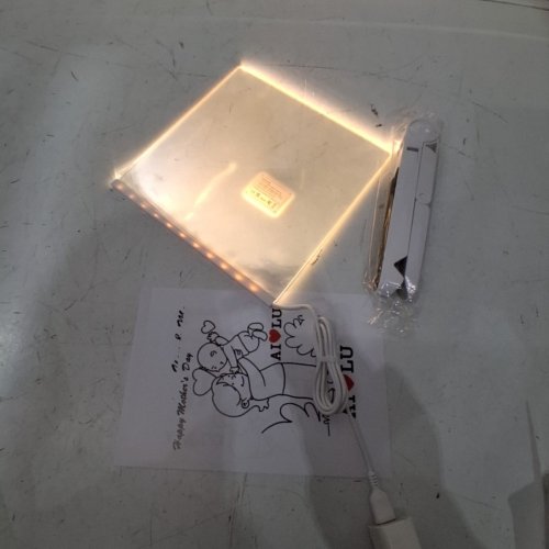ACRYLIC MESSAGE DRY ERASE BOARD WITH LIGHT - 7.87"X7.87" - CLEAR image 2