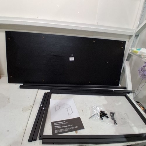 COMPUTER DESK WITH ADJUSTABLE FEET - 47" - BLACK image 3