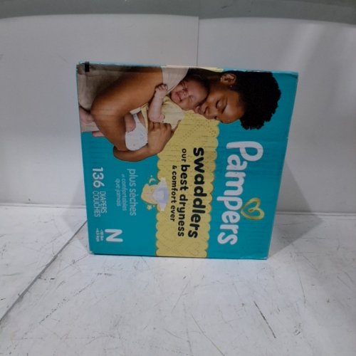 136 COUNT PAMPERS SWADDLERS DIAPERS NEWBORN/SIZE 0 (< 10 LB / < 4.5 KGS ) image 3
