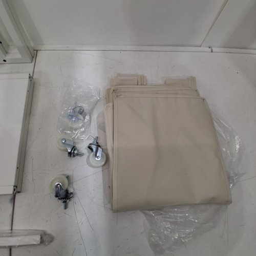 GARVEE LAUNDRY HAMPER SORTER WITH SHELF AND REMOVABLE BAGS - 48L/EACH - WHITE/BEIGE (MODEL: PHK_38CFLT50Q) image 5