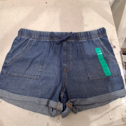 WOMEN'S GEORGE TWILL CUFFED DRAWSTRING SHORTS - EXTRA LARGE - BLUE image 3