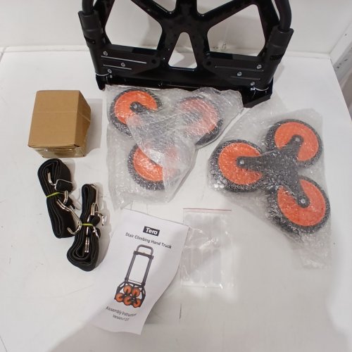 TERA STAIR CLIMBING DOLLY CART - 120LBS STAIR CAPACITY - 260LB FLAT GROUND - 31" TO 41" HANDLE EXTENSION - BLACK/ORANGE (MODEL: HT01) image 3
