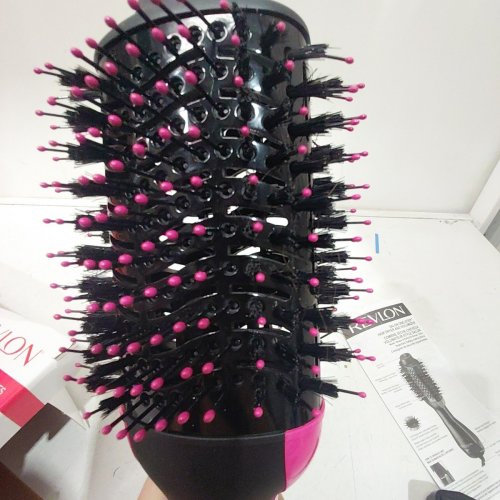 REVLON ONE-STEP CERAMIC HAIR DRYER & VOLUMIZER BRUSH - PINK/BLACK (MODEL: RVDR5222F) image 4