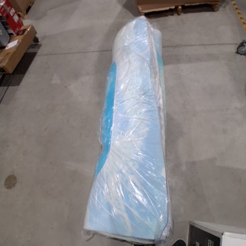 2PC MEMORY FOAM VENTILATED MATTRESS TOPPER AND MATTRESS PAD - 2" KING - BLUE/WHITE image 2